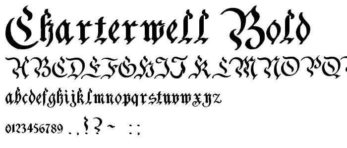 Charterwell Bold font
